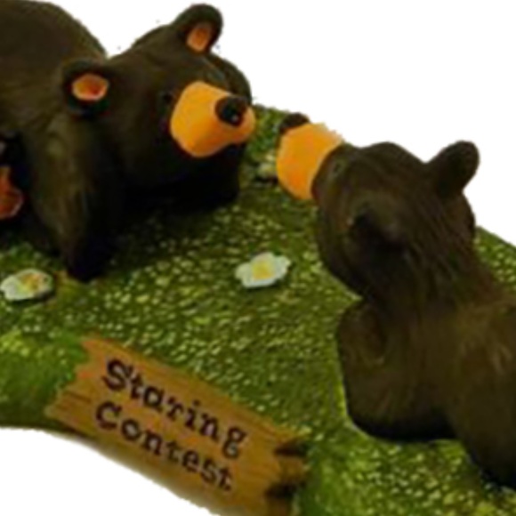 Big Sky Carvers Bear Staring Contest Mini Figurine Paperweight In Original Box - Picture 4 of 9